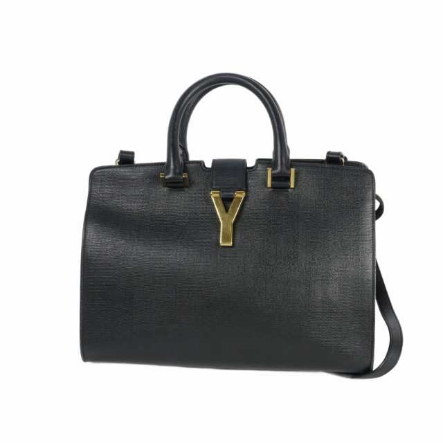 【中古】イヴサンローラン YVES SAINT LAURENT Y カバス 2way ショルダーバッグ ブラック 黒 370697 ARS40660Y 0116