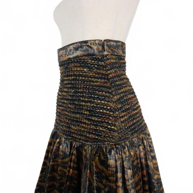 LOUIS VUITTON ルイヴィトン レオパード スカート 36 中古】ルイヴィトン LOUIS VUITTON 21AW ハイウエスト ナイロン
