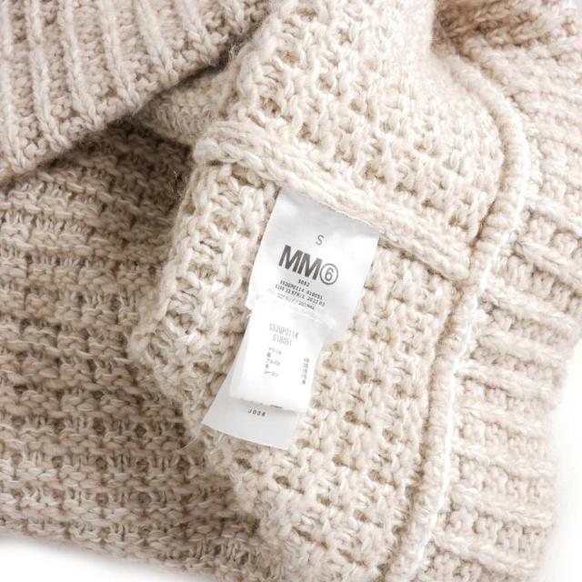 【中古】メゾンマルジェラ MM6 Maison Margiela 22AW ワッフル ノースリーブ ニット ベスト セーター S ベージュ 中古】メゾンマルジェラ MM6 Maison Margiela 22AW ワッフル