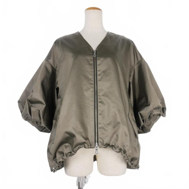 【中古】パシオーネ PASSIONE ナイロン 七分袖 ジャケット ブルゾン 38 カーキ レディースの通販は 6,415円