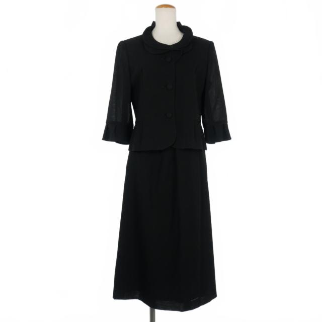 【中古】クロエ CHLOE Chloe FORMAL スカート セットアップ スーツ 丸襟 フォーマル 春夏 11AR 黒 ブラックの通販は 12,800円