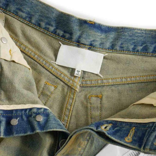 【中古】メゾンマルジェラ Maison Margiela 22SS ダーティウォッシュ デニム ショートパンツ 加工 白タグ 40_4
