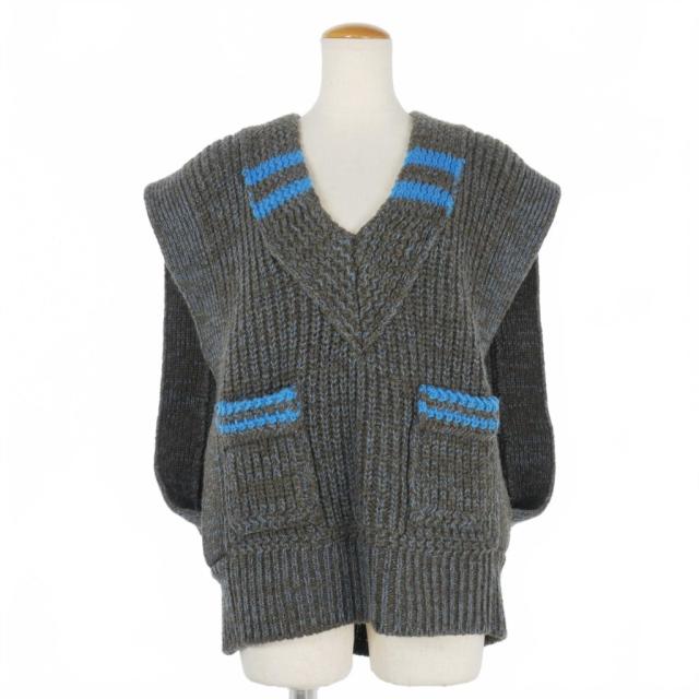 フミカ ウチダ 3G Mix Shetland OVER VEST FUMIKA_UCHIDA/3G Mix Shetland OVER VEST - メルカリ