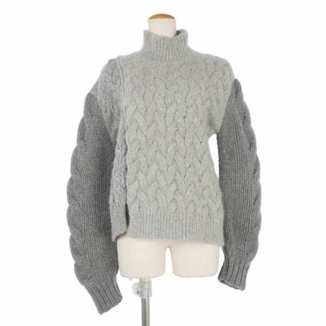 【中古】ステラマッカートニー STELLA McCARTNEY ドッキング タートルネックニット セーター 長袖 38 グレーの通販は