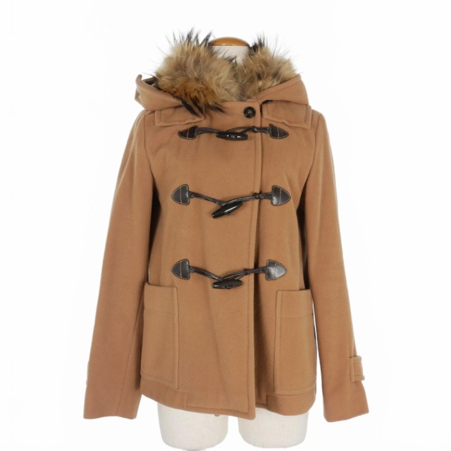 【中古】マックスマーラ ウィークエンドライン MAX MARA WEEKEND LINE ショート ダッフルコート ファー付き ベージュの通販は