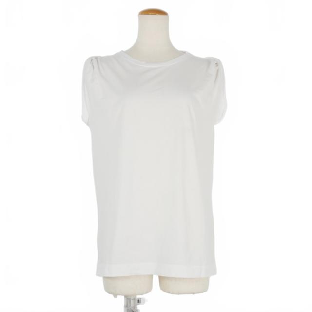 【中古】ドリスヴァンノッテン DRIES VAN NOTEN ロールアップ ノースリーブカットソー トップス S 白 ホワイトの通販は 8,526円