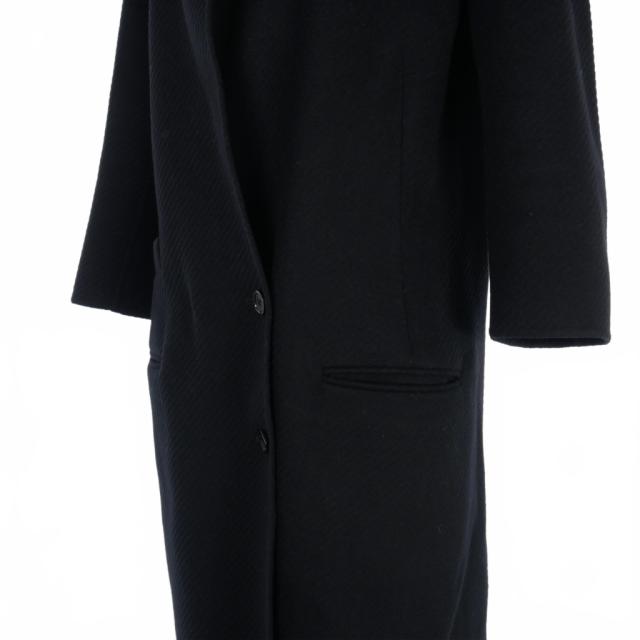 中古】アニオナ AGNONA カシミヤコート ロングジャケット 七分袖 40 黒