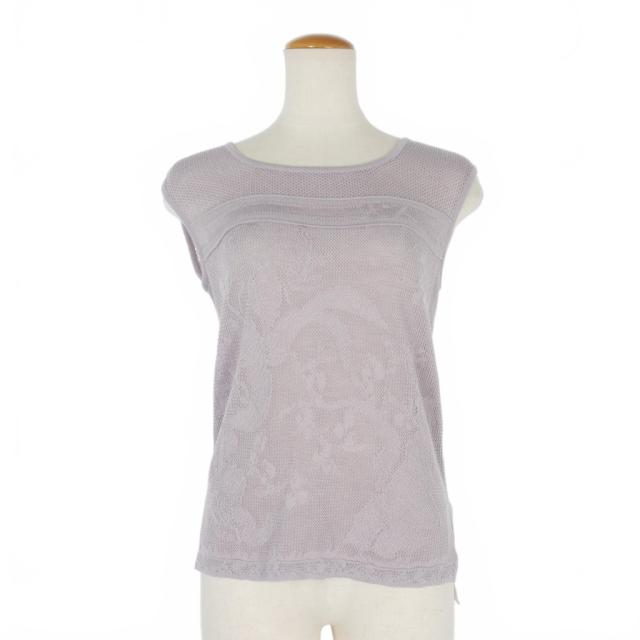 【中古】未使用品 マメクロゴウチ  Mame Kurogouchi 24AW ウォーターマーク パターン ノースリーブニット トップス 1