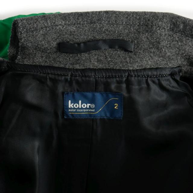 【中古】カラー kolor ドッキング ウールコート 2 グレー 21ＷCL-C03102 レディース_6