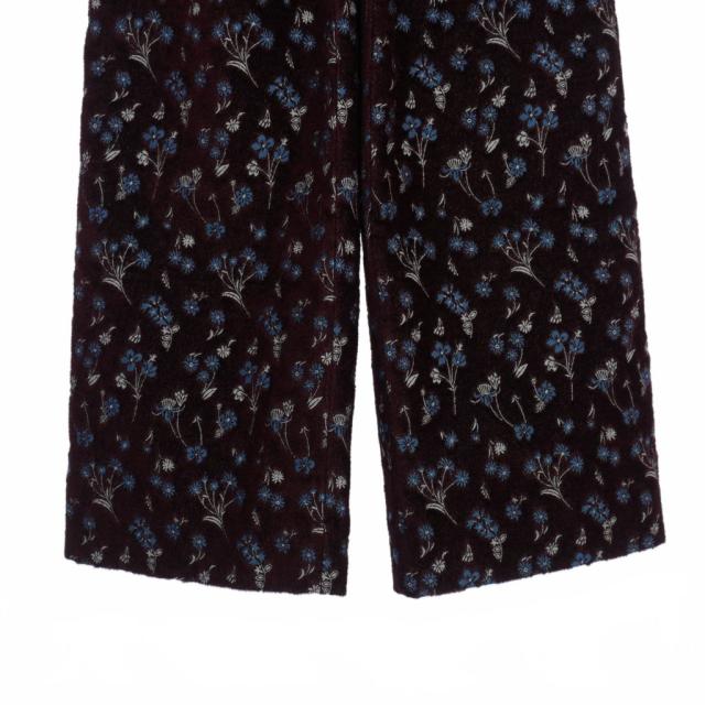 【中古】マメクロゴウチ  Mame Kurogouchi 22AW フローラル ジャガード オールインワン ジャンプスーツ ボルドー 花柄 中古】マメクロゴウチ Mame Kurogouchi 22AW フローラル ジャガード