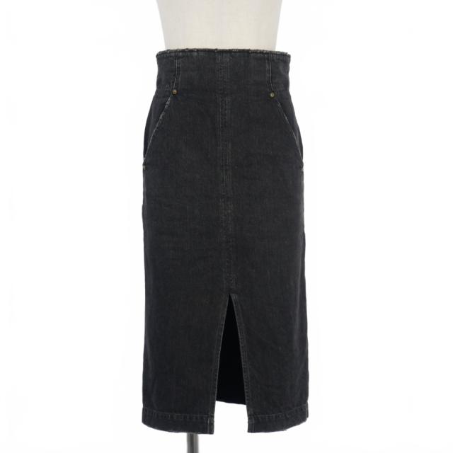 中古】マメクロゴウチ Mame Kurogouchi ひざ丈 デニム タイトスカート  