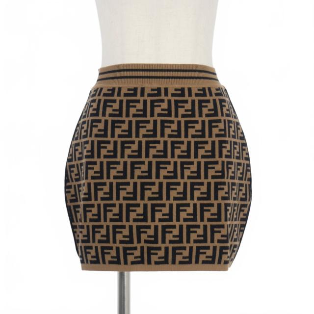 中古】未使用品 フェンディ FENDI GONNA FF KNIT キッズ ミニスカート