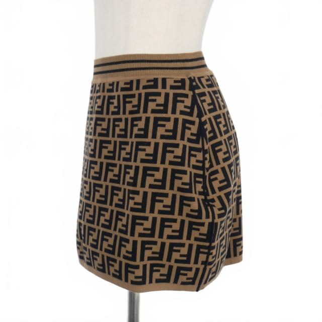 【Mサイズ相当】フェンディ総柄ニット 茶色 ブラウン ズッカ柄