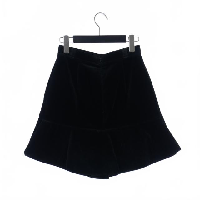 【中古】ジバンシィ GIVENCHY ショート パンツ キュロット ベロア バックジップ レイヤード 36 ブラック 黒 中古】ジバンシィ GIVENCHY ショート パンツ キュロット ベロア バック