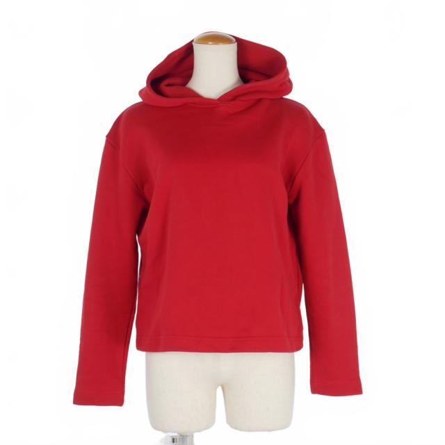 【中古】バレンシアガ BALENCIAGA 2016 クロップドパーカー フーディ M 赤 レッド 無地 457609 レディース