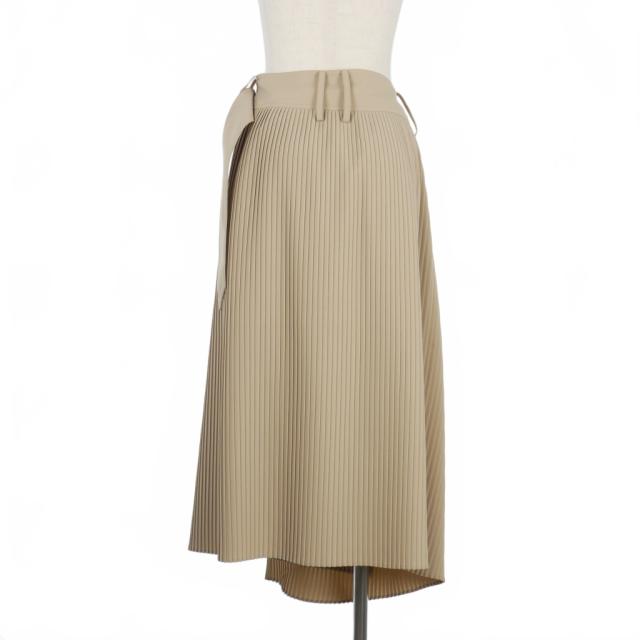 ADORE アドーア フェイク レザー プリーツスカート 黒 ブラック ADORE 素材切替ロングスカート フェイクレザー プリーツ ブラック 38