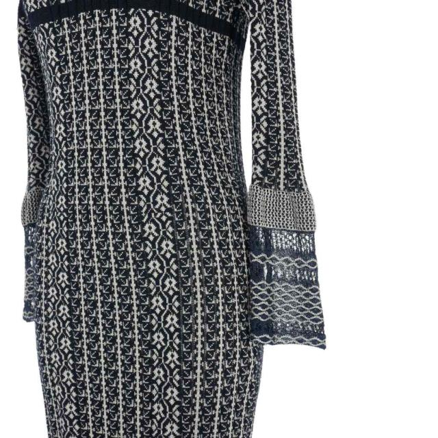 中古】マメクロゴウチ Mame Kurogouchi 20SS ジャガードニット ドレス