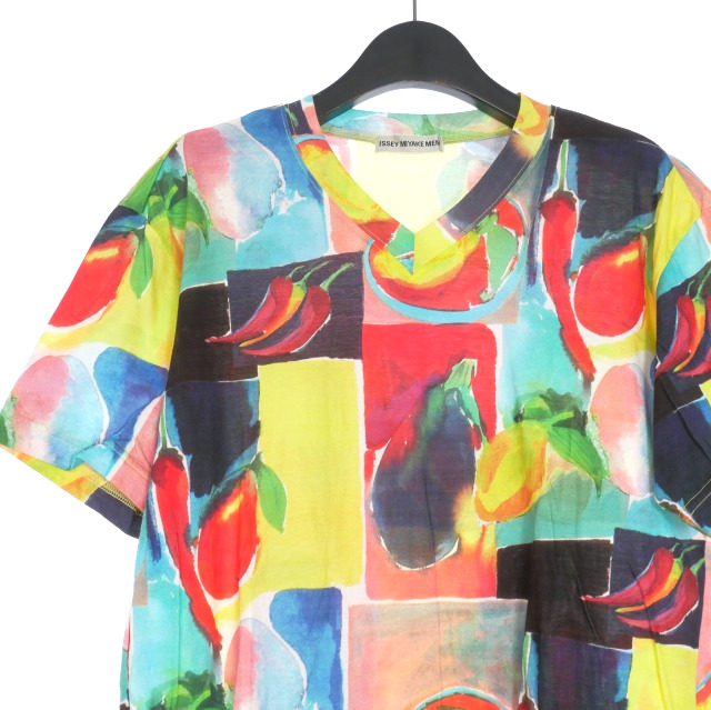 中古】イッセイミヤケメン ISSEY MIYAKE MEN 総柄プリント V 中古】イッセイミヤケメン ISSEY MIYAKE MEN 総柄プリント V