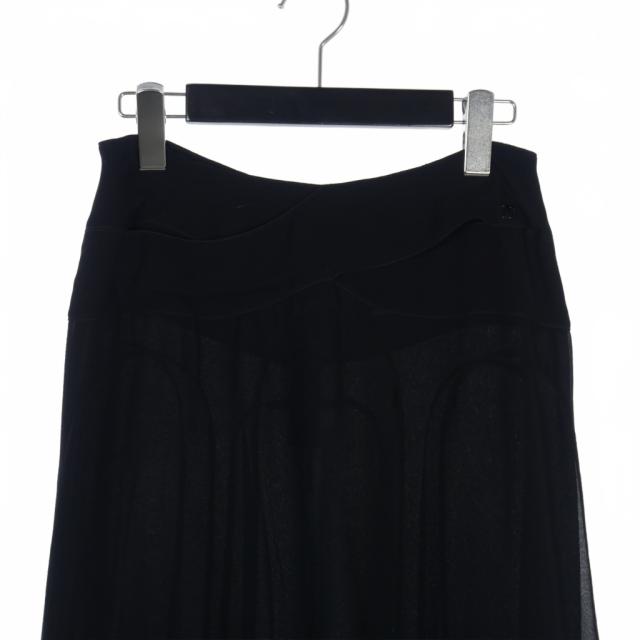 中古】シャネル CHANEL 06C ひざ丈 シルクスカート フレアスカート  