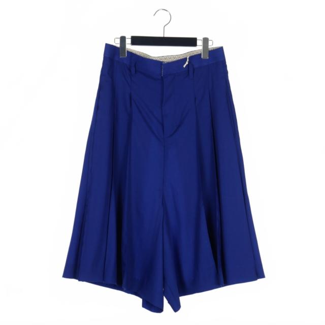 【中古】未使用品 シンヤコズカ SHINYA KOZUKA 25SS SCOTTISH タック ワイド ショートパンツ M 青 2501SK84 メンズ