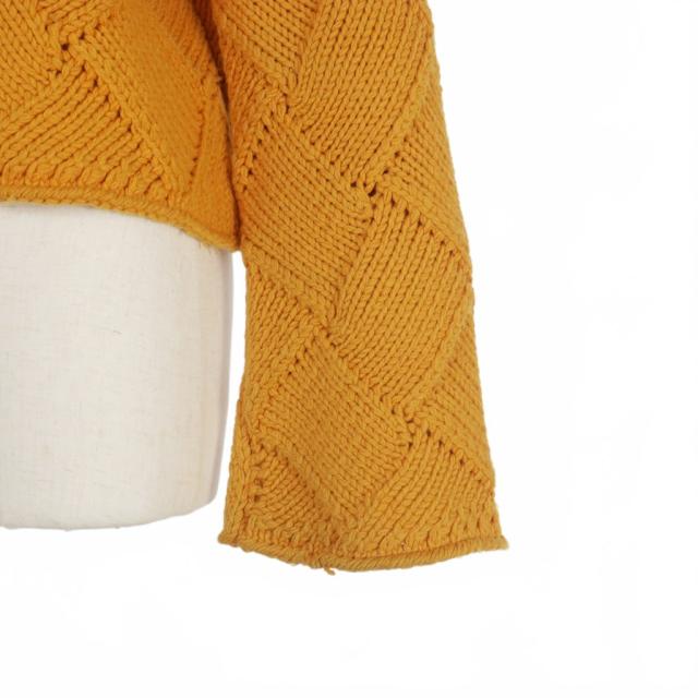 【中古】ジェイダブリューアンダーソン JWアンダーソン J.W.ANDERSON ダイヤ柄 クロップドニット セーター XS/S