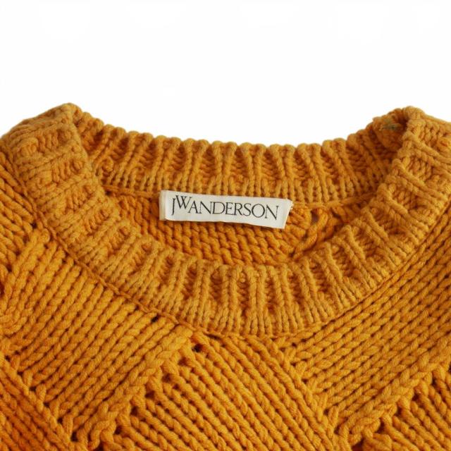 【中古】ジェイダブリューアンダーソン JWアンダーソン J.W.ANDERSON ダイヤ柄 クロップドニット セーター XS/S