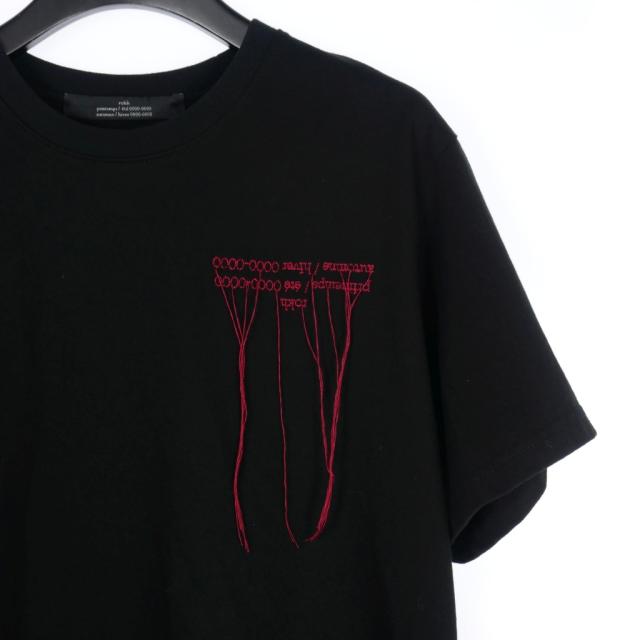 中古】ロク ロック rokh Embroided Words T-Shirt ロゴ刺繍 クルー