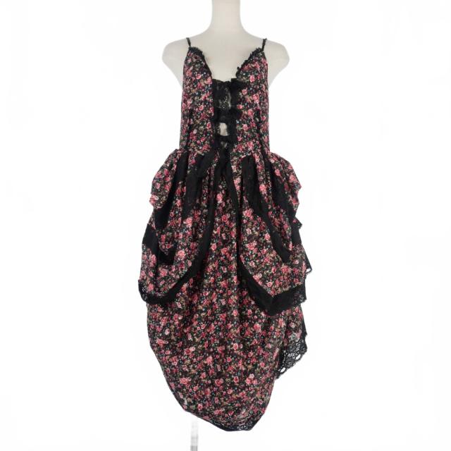 【中古】ロク ロック rokh 花柄 レース キャミワンピース ドレス 40 マルチカラー レディース