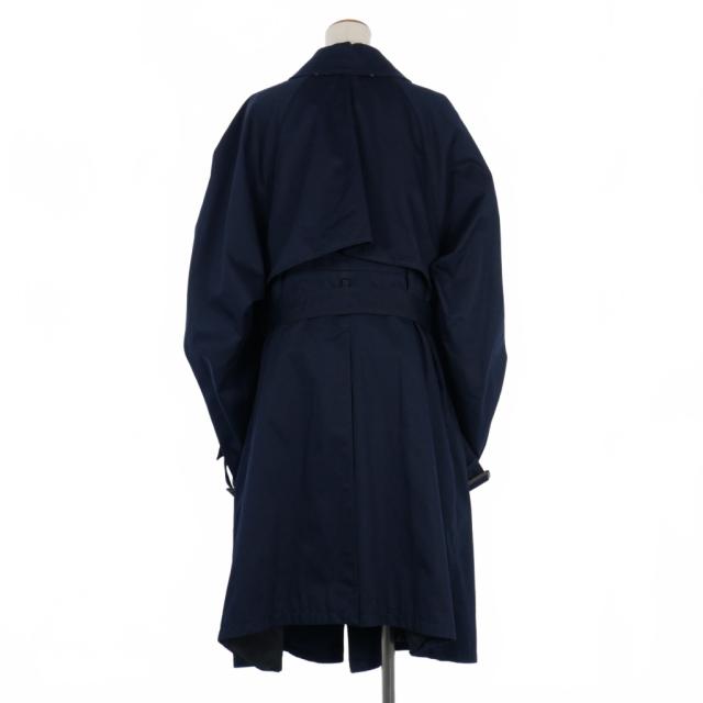バレンシアガ ネイビー トレンチコート34 ランウェイ