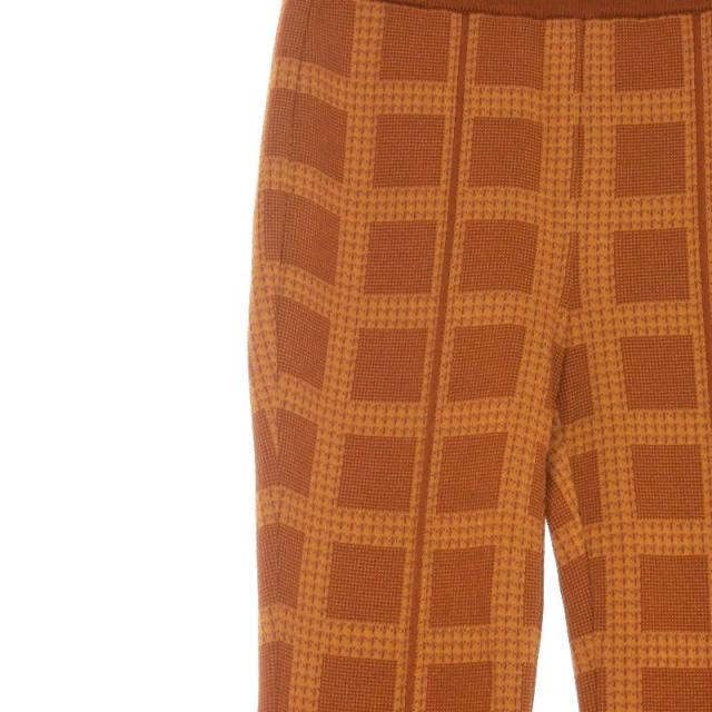【中古】マメクロゴウチ  Mame Kurogouchi 23SS Multi Plaid Geometric Knit Trousers フレアスラックパンツ 2 中古】マメクロゴウチ Mame Kurogouchi 23SS Multi Plaid Geometric