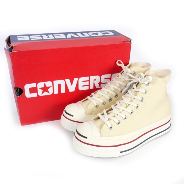 【中古】未使用品 ダブレット doublet × コンバース CONVERSE ジャックパーセル オールスターハイ 28.0cm ホワイト