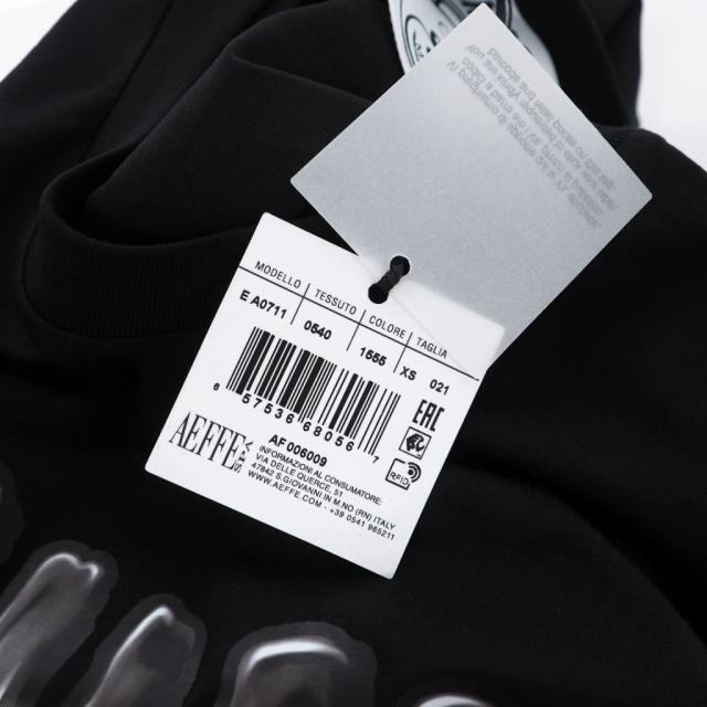 【中古】未使用品 モスキーノ MOSCHINO 20SS バッド テディベア プリント Tシャツ カットソー 半袖 XS ブラック 黒_5