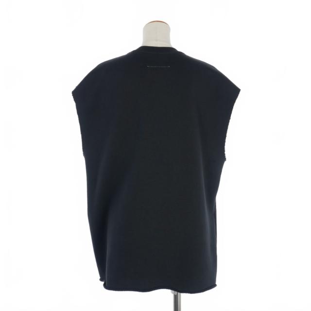 【中古】未使用品 メゾンマルジェラ MM6 Maison Margiela 25SS ノースリーブ フリンジ スウェット S 黒 レディース_1