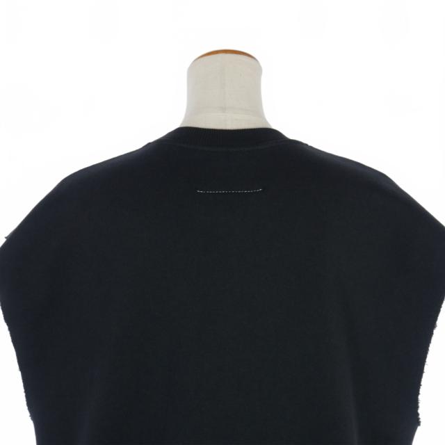 【中古】未使用品 メゾンマルジェラ MM6 Maison Margiela 25SS ノースリーブ フリンジ スウェット S 黒 レディース_4