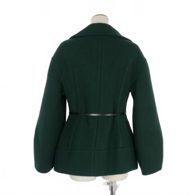極美品✨ ジルサンダー 長袖 ジャケット トップス アウター グリーン 中古】ジルサンダー JIL SANDER ベルテッド ショートコート ジャケット