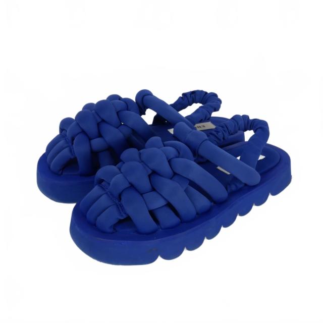 【中古】エンフォルド ENFOLD パデッド サンダル 中綿 38 青 ブルー レディース 中古】エンフォルド ENFOLD パデッド サンダル 中綿 38 青 ブルー