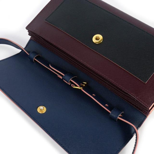 MARNI マルニ TRUNK トランク ロゴ ショルダーウォレット 長財布 中古】マルニ MARNI TRUNK トランク ロゴ ショルダーウォレット 長財布