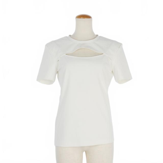 【中古】フェティコ FETICO 25AW ESTNATION別注 カットアウト カットソー トップス 半袖 F 白 ホワイト FTC252-0422