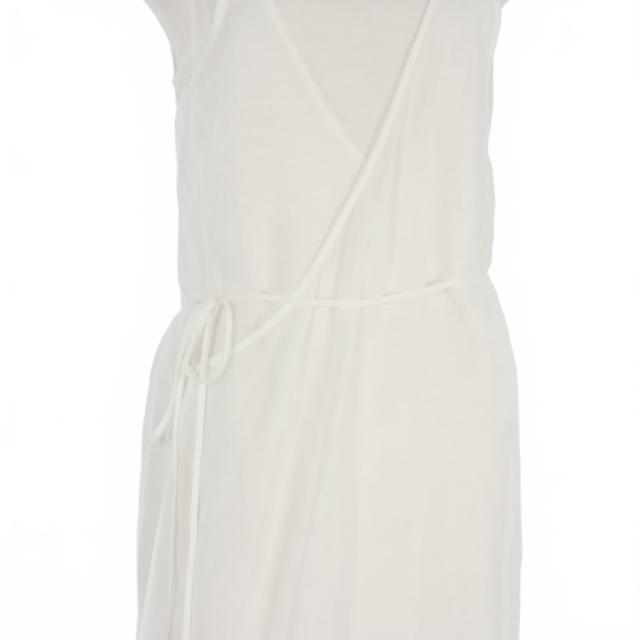 【中古】マメクロゴウチ  Mame Kurogouchi 25SS ボタニカルモチーフ シアー ラップドレス ロング丈 1 白 MM25SS-DR046 中古】マメクロゴウチ Mame Kurogouchi 25SS ボタニカルモチーフ