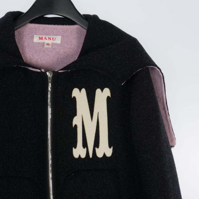 ジャケット・アウター MASU 24aw BAT COLLAR ZIP-UP JACKET BROWN MASU(エムエーエスユー)のBAT COLLAR ZIP-UP JACKET BROWNの通販