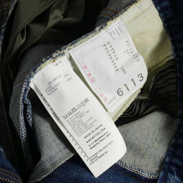 中古】サカイ sacai 22SS ドッキングプリーツスカート レース 切替