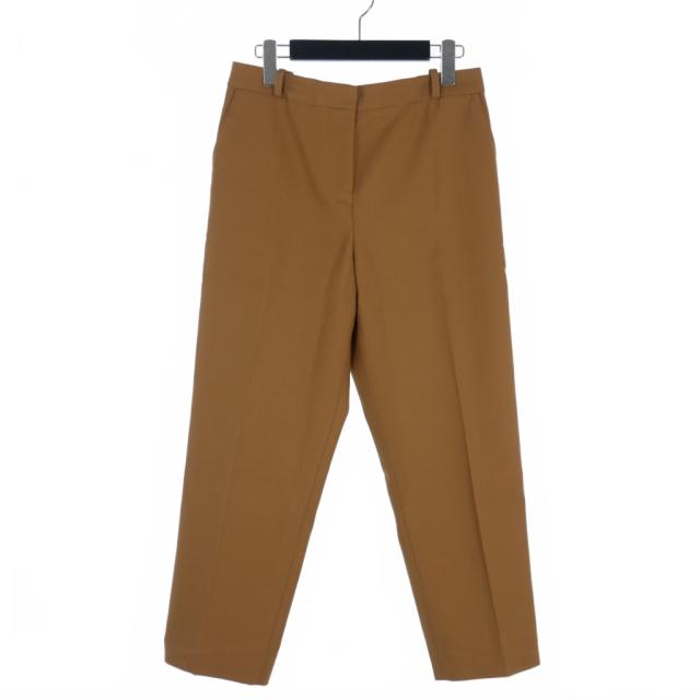 【中古】マルニ MARNI 19AW センタープレス テーパードパンツ クロップド丈 ウール 38 茶 キャメル PAMA0111U0