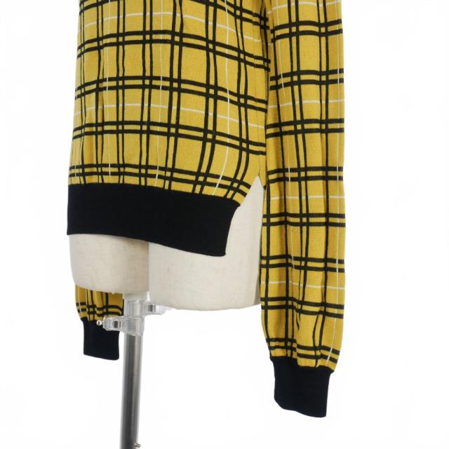 【中古】マルニ MARNI 23AW チェック柄 ハイネックニット セーター 長袖 40 黄色 黒 イエロー ブラック DVMD0167Q0_2