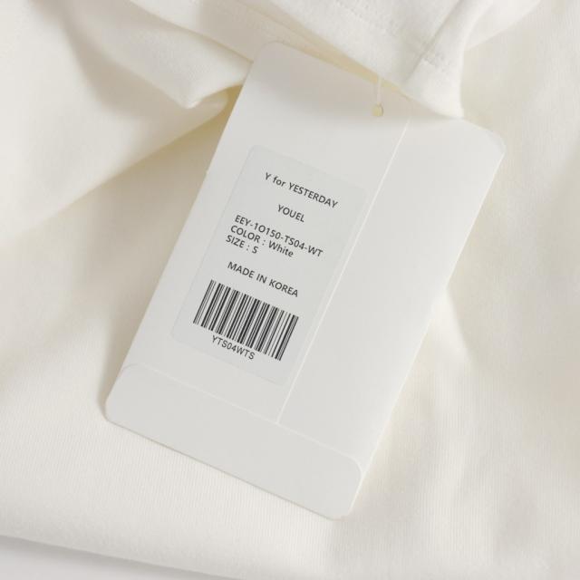 インク EENK カットアウトトップス サイズS ホワイト 白 中古】インク EENK カットアウトトップス パイピング サイズS ホワイト