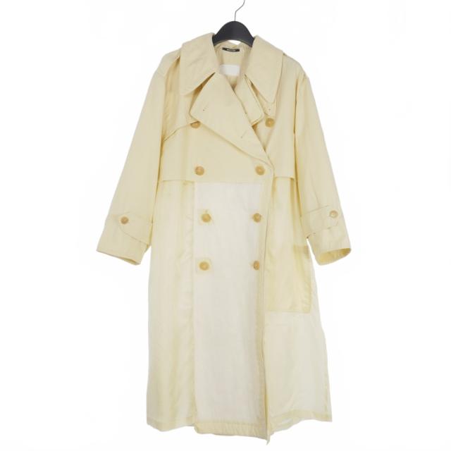 【中古】メゾンマルジェラ Maison Margiela 白タグ 17SS インサイドアウト デコルティケ トレンチコート フード付き