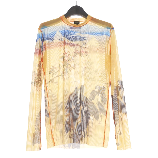 【中古】ジャンポールゴルチエ オム Jean Paul GAULTIER HOMME 90s 和柄 パワーネット カットソー Tシャツ 長袖 48