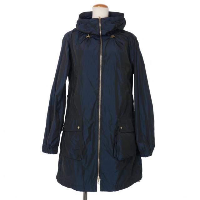 【中古】ヘルノ HERNO ナイロンコート ジャケット タートル ハイネック 紺 ネイビー 国内正規 レディース