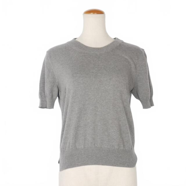 【中古】メゾンマルジェラ Maison Margiela 19SS 半袖ニット カットソー トップス S グレー S51HA0908 レディース