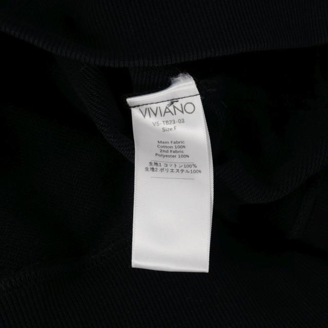 【中古】ヴィヴィアーノ VIVIANO チュール レイヤードスウェット トレーナー 長袖 F ブラック 黒 VS-TB23-03 中古】ヴィヴィアーノ VIVIANO チュール レイヤードスウェット