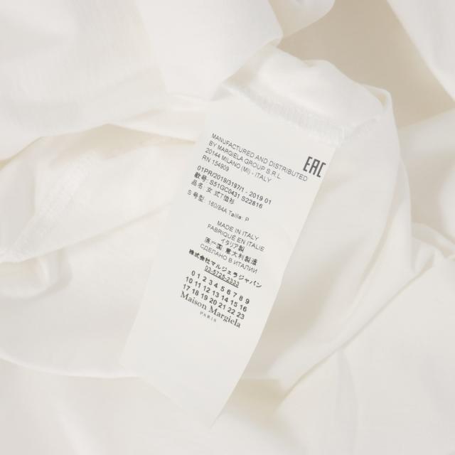 【中古】メゾンマルジェラ Maison Margiela 19SS フレンチスリーブ Tシャツ カットソー S ホワイト 白 S51GC0431_6